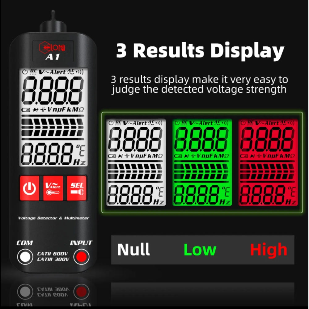 Digital Multimeter Voltmeter Live Wire Detector AC DC