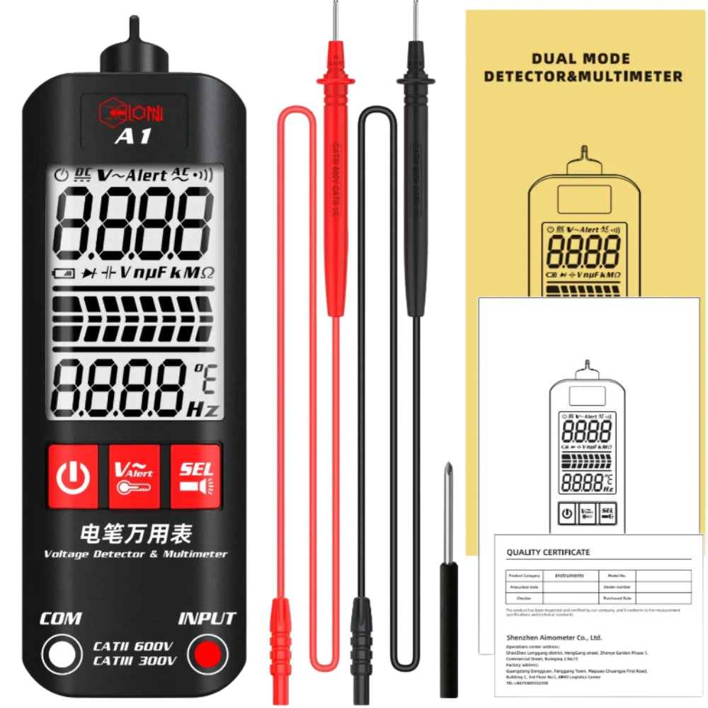 Digital Multimeter Voltmeter Live Wire Detector AC DC